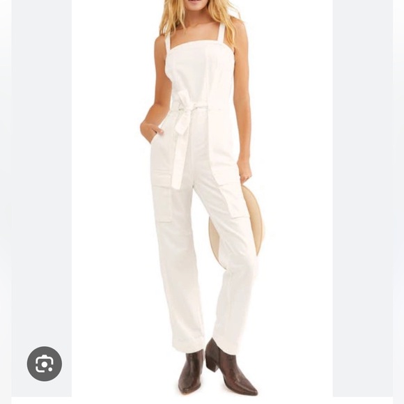 Free People Utility cargo jumpsuit - Picture 1 of 3